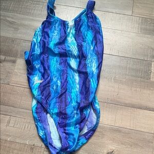 Speedo Women's One Piece - Blue and Purple